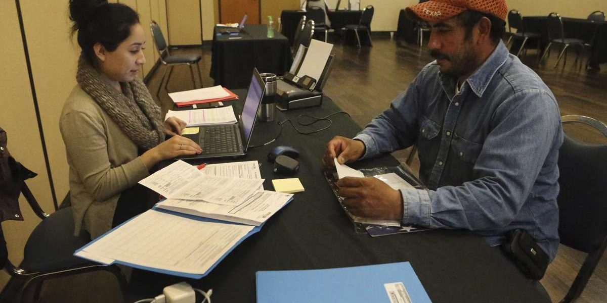 Texan getting health insurance